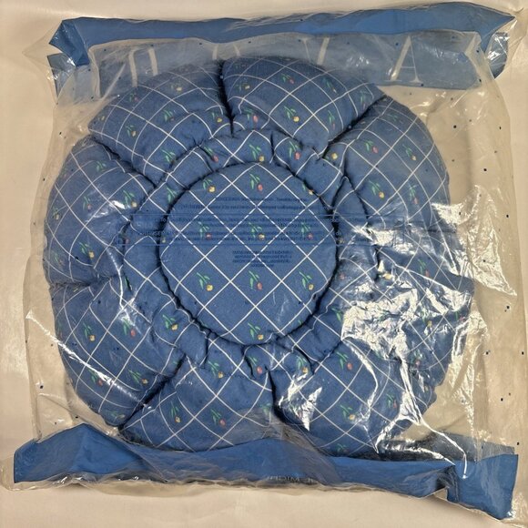 Avon Microwave Mate The Gift Collection Hot Pot Holder Blue Floral Large NOS - Picture 6 of 7